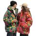 girl 2024 Northeast Large Flower New Jacket Winter National Trend Thickened Coat Couple Plus Size Cotton Clothing Hooded_ecoleips.com