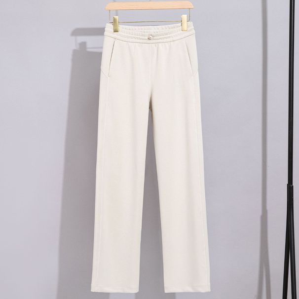 Washed Wide-Leg With Drawstring Elastic Waist 2025 And Autumn Pants 2026 New Spring Women's Clothing_ecoleips.com