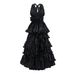 Women's Clothing sexy V neck dress sleeveless high waist high dress niche long dress adult ceremony dress_ecoleips.com