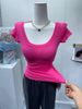 Women's Slimming Short Sleeve T-Shirt round Neck Pure Cotton Summer Style Super Flattering Busty Top the Color Is Absolutely Gorgeous Thin_ecoleips.com