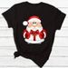 Cross-border Clothing: Merry Christmas, Christmas Tree, Santa Claus, Fashionable Shirt, Plus-size Women's Base Shirt_ecoleips.com