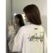 Women's Korean Style Fleece Lined round Neck Sweatshirt Autumn Winter Thickened Machine Embroidered Warm Casual Fashionable Sweater_ecoleips.com