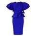 Women's Clothing Women's Fashion Elegant Ruffle Slim Dress Ladies Dress_ecoleips.com