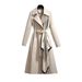 Women's Trench Coat – Oversized Mid-Length Jacket With Belt & Scarf, Lightweight Polyester Coat For Spring & Fall (S-4XL, 3 Colors)_ecoleips.com