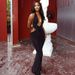Women's Solid Color Pleated Pencil Skirt European American Style Street Style Low Cut Slim Halter Neck Long Dress_ecoleips.com