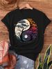 Yin Yang Tree Of Life Women's Tee - Nature Graphic, Casual Boho Spiritual Top_ecoleips.com