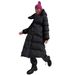 girl Cross-Border European And American Style 2025 Winter New Elegant Warm Thickened Hidden Button Long Hooded Cotton Jacket_ecoleips.com