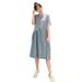 Summer New Korean Fashion Patchwork Round Neck Short Sleeve Maternity Dress_ecoleips.com