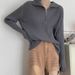 High Neck Long Sleeve Knitted Base Autumn Winter 2024 New Loose Lazy Zipper Sweater Top_ecoleips.com