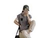K College Style V-neck Hooded Sweater Vest For Women, New With Zipper Design Sense Coat Cardigan_ecoleips.com