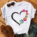 Wholesale Cross-border Clothing, Simple Letter-print, Heart And Dog Paw Women's T-shirts_ecoleips.com
