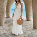 DiYun European And American Elegant Style Strapless Solid Color Long Dress Women's Clothing 2026 Summer_ecoleips.com