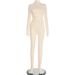 Women's High Neck Slim Long Sleeve Jumpsuit With High Waist & Footed Pants - Autumn Winter Solid Color Stretchy Outfit (S/M/L)_ecoleips.com