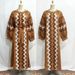 Women's Clothing Three Colors Heavy Embroidery Lantern Sleeve Dress_ecoleips.com
