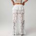 Summer Lace Midi Skirt Women's Denim Style Irregular Design Sexy Fashion Independent Website_ecoleips.com