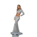Women's Clothing Hot Selling Sequined Heavy Duty Suit Sexy Party Long Sleeved Short Top Fishtail Skirt Two Piece Suit_ecoleips.com
