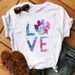 Cross-border Printed Fashion New Product Peace Love Dog Plus-size Women's Clothing_ecoleips.com