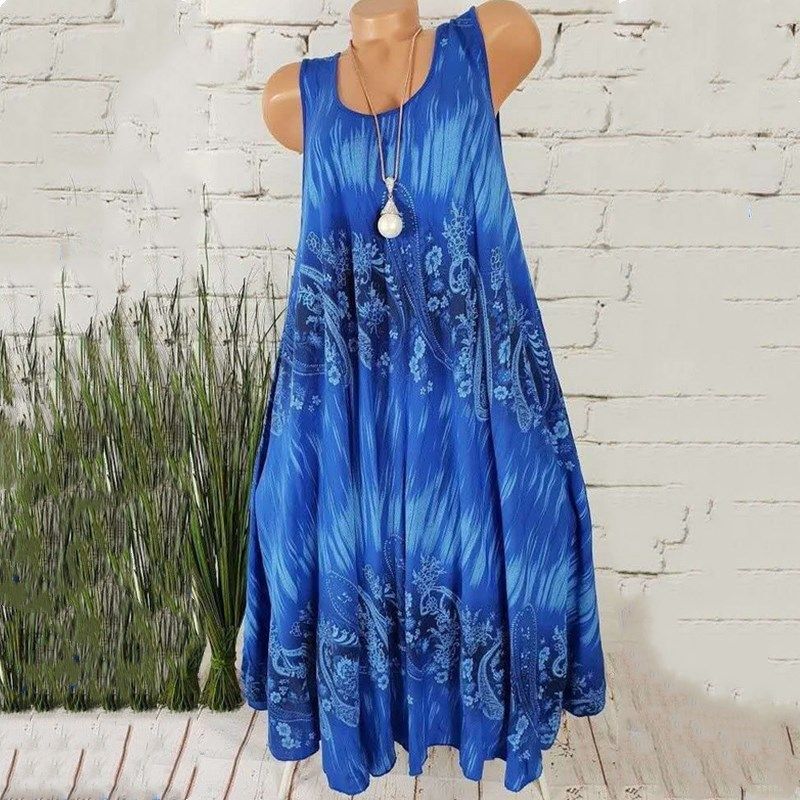 Summer Hot Item Women's Digital Printed Dress Style In Stock_ecoleips.com