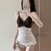 Women's Conservative Long Sleeve Swimsuit Elegant Sexy plus Size for Girls Perfect for Hot Springs New Style 2026_ecoleips.com