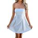 Xia Celebrity-Style Bandeau Back Dress Party Evening Dress Women's Short Skirt_ecoleips.com