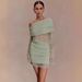 Women's Sexy Lace Panel Knit Off Shoulder Long Sleeve Bodycon Mini Dress – Elegant Party Gown_ecoleips.com