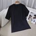 Women's Casual Round Neck Short Sleeve T-Shirt Multi-Color American Style Simple Fashionable Sports Top Solid Loose Printed_ecoleips.com