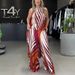 Women's Clothing Positioning Printing Long Sleeved Top Wide Leg Pants Fashionable Two Piece Suit_ecoleips.com