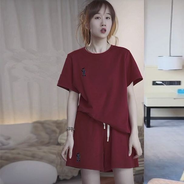 Women's ClothingShort Sleeved Sports Casual Suit For Women In Summer Thin And Loose Versatile Niche Shorts Two Piece Suit Ins_ecoleips.com