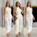 Women's Clothing Workwear Pocket Design Suit Casual Pants Sleeveless High Waist Pants Simple Restrained Leg Pants_ecoleips.com