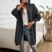 Autumn/Winter Casual Loose-Knit Cardigan With Buttoned Hood, Women's Outerwear_ecoleips.com