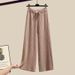 Women's Clothing Sweater Wide Leg Pants Trendy Winter Outfit Set For Petite Women - Knit Sweater, Thick Vest & Wide Leg Pants, Stylish & Youthful_ecoleips.com