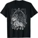 Women's T-Shirts Spider Web With Frame And Roses Halloween Goth Nature Witch T-Shirt_ecoleips.com