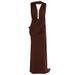 French Style Deep V Neck Pleated Slit Maxi Dress Slimming High End Evening Dinner Party Gown Long Dress_ecoleips.com