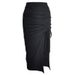 Aria Basics Aria Basics 2025 Summer New European And American Style Women's Cross-Border Solid Color High-Waisted Slimming Petite Half_ecoleips.com