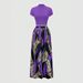Color Blocked Two Piece Set for Women European American Style High Neck Short Sleeve Cropped Top Leopard Print Argyle High Waisted Wide Leg Pants_ecoleips.com