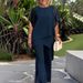 Women's Clothing Temperament Elegant Loose Irregular Round Neck Chiffon Top Set_ecoleips.com