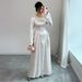 Elegant High-Waisted Maxi Dress For Women Long Sleeved Autumn/Winter Fashion_ecoleips.com