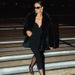 Women's Thick Faux Fur Coat With Notched Collar, Mid-Length Fox Fur Style Jacket, Streetwear Fashion Outerwear For Winter_ecoleips.com