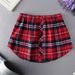 Women's Layering Skirt With Shirt Tail Hem – Stretchy Plaid & Striped Mini Skirt For Casual Outfits (S-5xl, 12 Colors/Patterns)_ecoleips.com