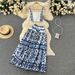 Women Two piece set of short strapless suspender with three-dimensional chest pad and pleated skirt_ecoleips.com