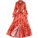 Women's clothing royal sister style dress for women Spring and Autumn 2022 new style lace-up waist slimming elegant temperament long skirt_ecoleips.com