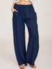 Suitable For All Seasons 2024 Autumn New Fashion Drawstring Loose Wide-leg Casual Women's Pants_ecoleips.com