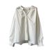 Yanshuang Pure Cotton Round Neck Shirt For Women, Autumn New Chic Mature Commuter Long Sleeve Top 82583_ecoleips.com