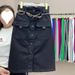 2025 Spring And Autumn Korean Style New Mid-Length For Women European Single-Breasted Split Slim A-Line Skirt_ecoleips.com