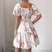 Classic Bohemian Print Dress European And American Style Cool Shoulder Pleated Short Sleeve Summer Fashion_ecoleips.com