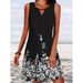 2024 Spring/Summer European And American New Loose-Fit Printed Long-Sleeve Floral Sleeveless Dress For Women_ecoleips.com