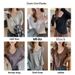 Women's Premium Modal Long Sleeve T-Shirt V-Neck Slimming Loose Fit Base Layer Top For Autumn Winter Wear_ecoleips.com