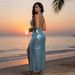 Women's Sexy Solid Color One Piece Swimsuit Swimwear Fashionable And Stylish Design for Aquatic Wear_ecoleips.com