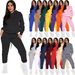 Trendy Hoodie & Jogger Set – Women's Casual Streetwear Sweatsuit (15 Colors, S-XXXL) | Soft Polyester Pullover & Lounge Pants_ecoleips.com