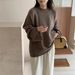 Chunky Knit Sweater – Oversized Round-Neck Pullover (Warm Acrylic-Polyester Blend, Candy Color Palette, Soft & Cozy, Relaxed Fit)_ecoleips.com